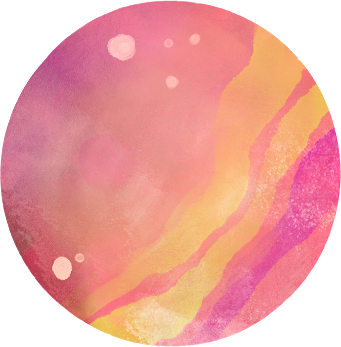 Watercolor Outer Space Birthday Planet